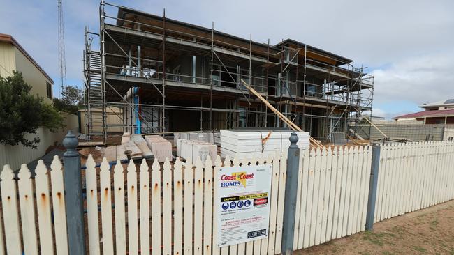 A house caught up in the collapse of Coast to Coast Homes, which left dozens of customers with unfinished properties and generated millions of dollars in insurance claims. Picture: Tait Schmaal