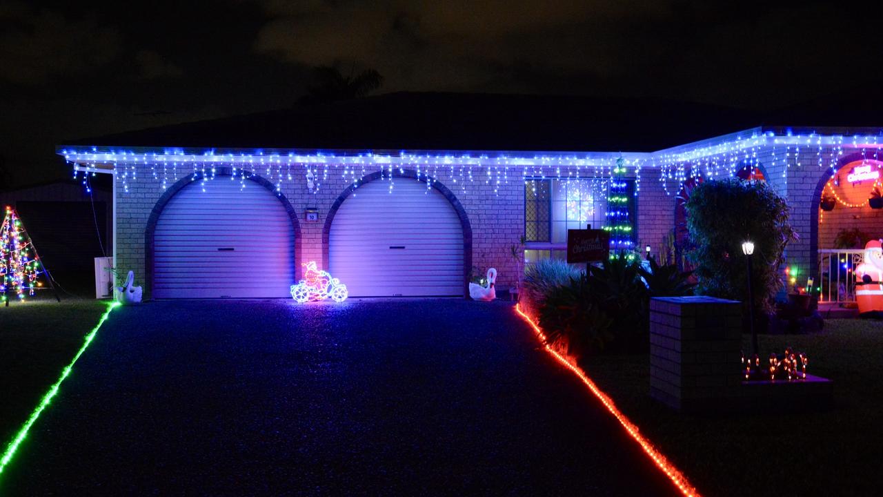 Christmas lights in Michener St in West Mackay. Picture: Rae Wilson
