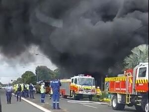 A major factory fire has broken out on Mona Vale Rd, Ingleside on Feb 24. Picture: Facebook