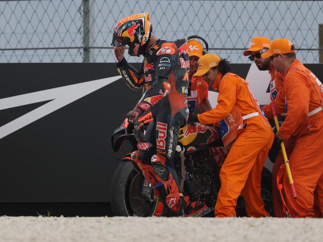 Jack Miller crashed at Turn 4 - the corner named in his honour in 2022 - during practice. Picture: Getty Images