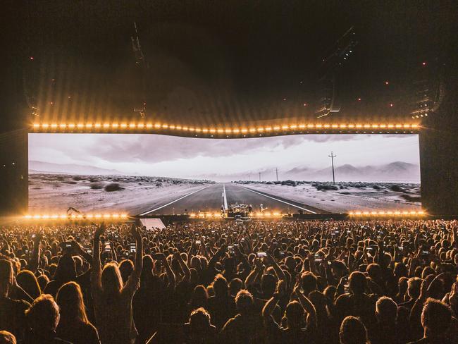 U2 perform at Mt Smart Stadium in Auckland, New Zealand. Picture: Dara Munnis