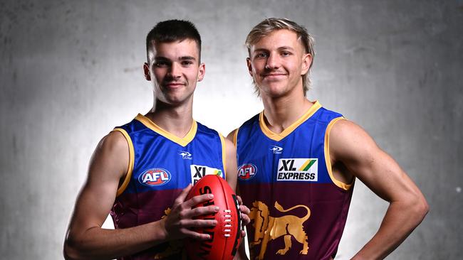 Lions draftees Darcy Wilmot and Kai Lohmann are ones to watch. Picture: Getty Images