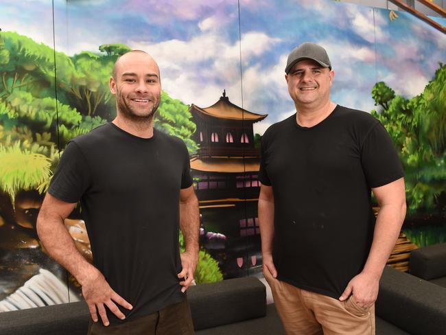 Brett Stewart with Toko owner Matt Yazbek. Picture: Chris Eastman