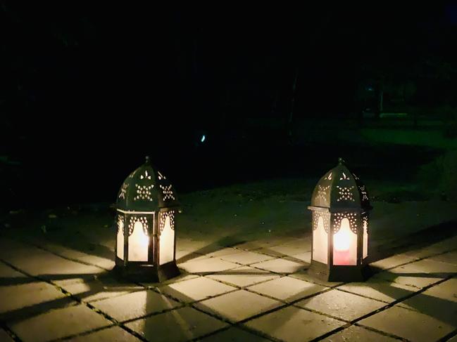 Lanterns light up the dawn at Hahndorf. Photo: Tricia Watkinson/ Sunday Mail.