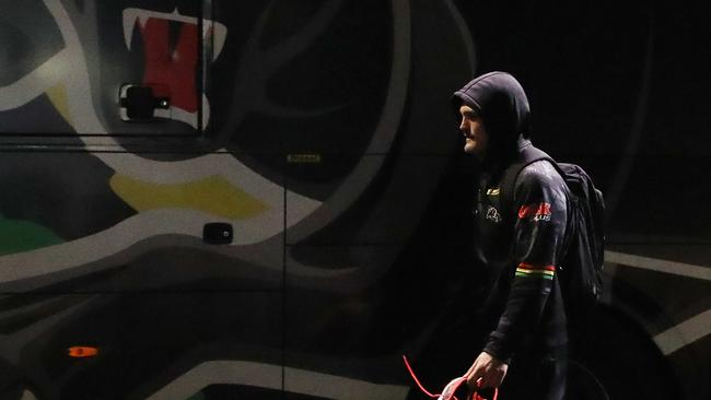 An injured Nathan Cleary was shattered as he left BlueBet Stadium last week. Picture: Jason McCawley/Getty Images