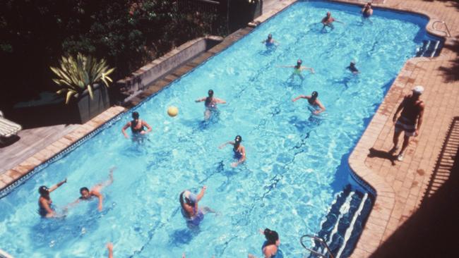 The swimming pool at the Golden Door Health Retreat.