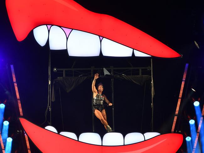 P!NK performs at Townsville's Queensland Country Bank Stadium. Picture: Evan Morgan