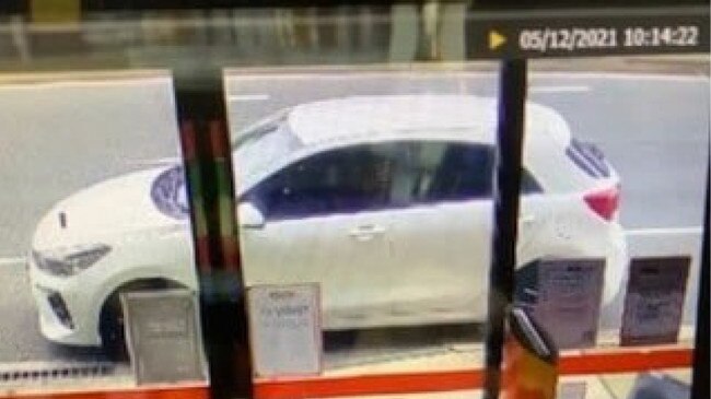 The white Kia Picanto hatchback. Picture: Queensland Police