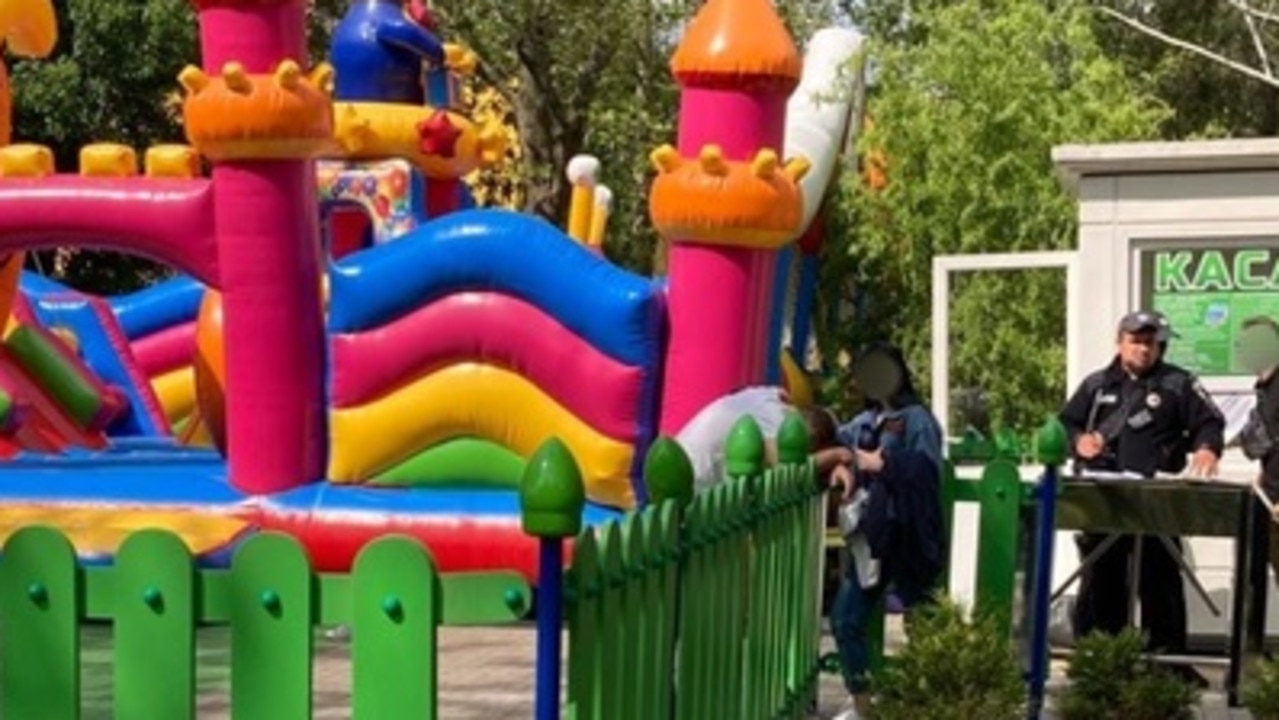 The incident happened at an amusement park in Mykolaiv, Ukraine. Picture: Mykolaiv Police