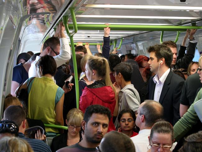 Melbourne Train Congestion One In Four Commuters Squeezing On To