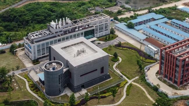 This aerial view shows the P4 laboratory on the campus of the Wuhan Institute of Virology in Wuhan in China's central Hubei province. Picture: AFP