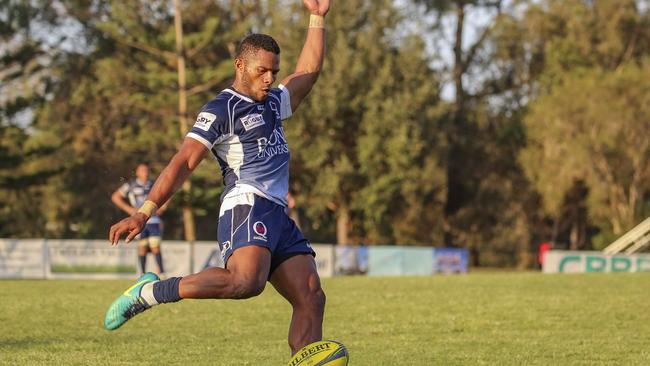 Queensland Reds signing Filipo Daugunu in action for Queensland Country in the 2017 National Rugby Championship.