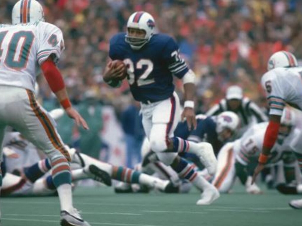 OJ Simpson was a star for the Buffalo Bills in the 1970s. Picture: Supplied