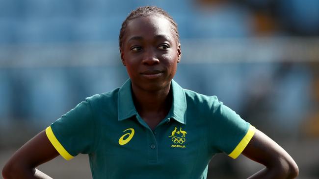 Bendere Oboya moved to Australia at a young age and grew up idolising Cathy Freeman. Picture: Kelly Defina/Getty Images