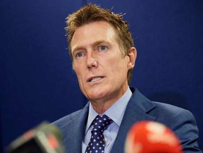 Australia's attorney general Christian Porter speaks during a press conference in Perth on March 3, 2021, after he outed himself as the unnamed cabinet minister accused of raping a 16-year-old girl. (Photo by Stefan Gosatti / AFP)