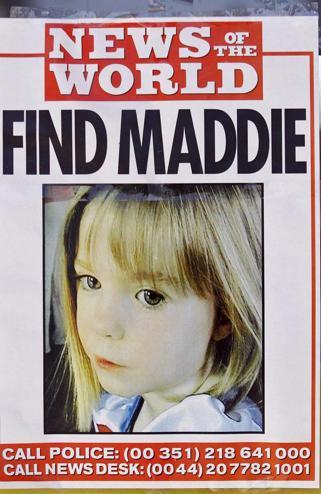 Madeleine’s disappearance has gripped the world for more than a decade. Picture: AFP