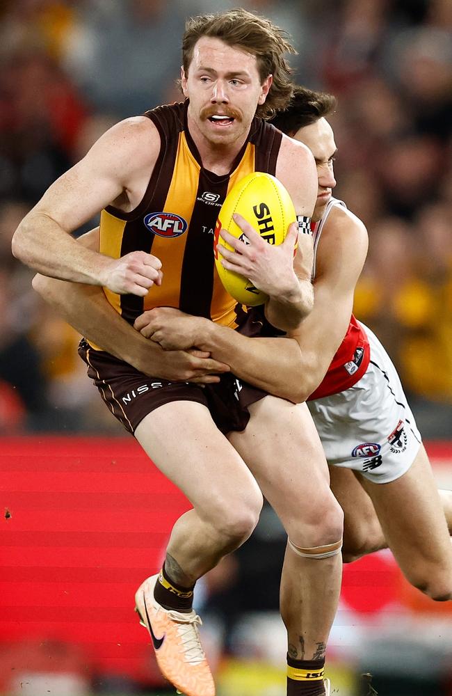 Lachlan Bramble is on the edge. Picture: Michael Willson/AFL Photos