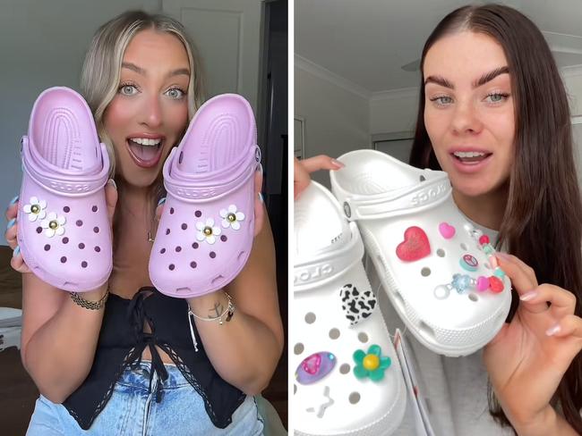 Score 25 per cent off selected Crocs right now. Picture: TikTok/@woomeg, @thesuitelifeofjessy