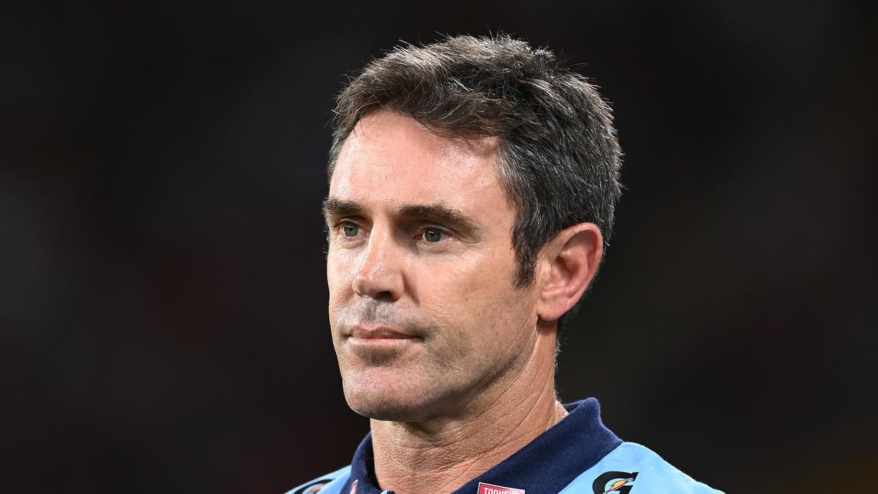 BRISBANE, AUSTRALIA - NOVEMBER 18: Blues coach Brad Fittler looks on after the Blues were defeated by the Maroons during game three of the State of Origin series between the Queensland Maroons and the New South Wales Blues at Suncorp Stadium on November 18, 2020 in Brisbane, Australia. (Photo by Bradley Kanaris/Getty Images)