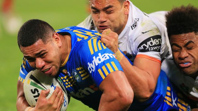 John Folau during his stint with the Eels in the NRL.