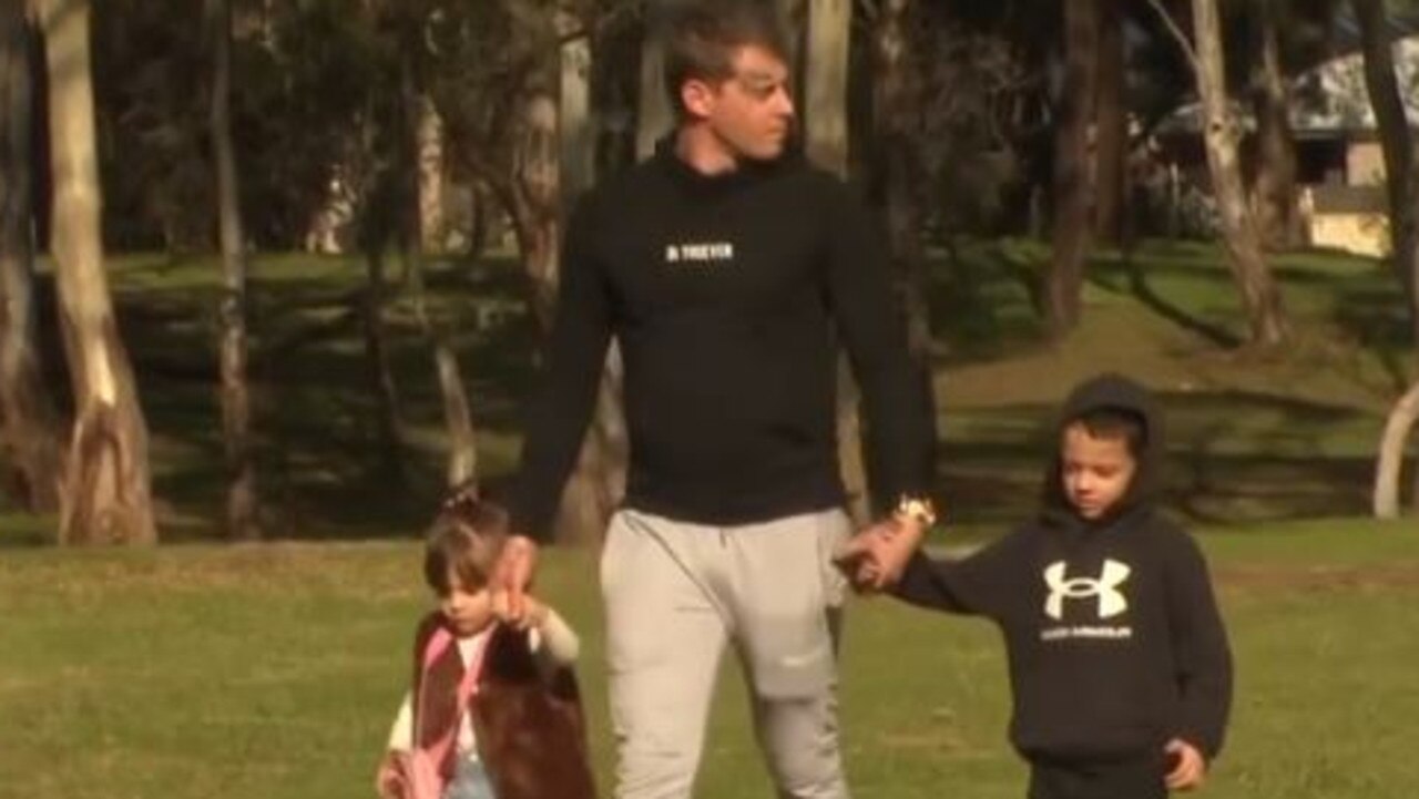 Ash Brown has been sharing a room with his kids while desperately searching for a home. Picture: 7 News
