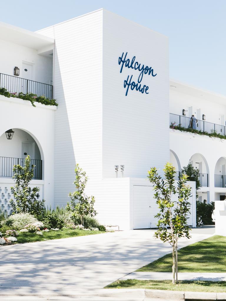 The facade of Halcyon House, a stylish boutique hotel in Cabarita Beach, NSW. Picture: Kara Rosenlund