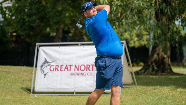 Local hero Aaron Pike is 18 holes away from a maiden NT PGA golf title after two sub-par rounds on his home course. Picture: Taylah Somerville