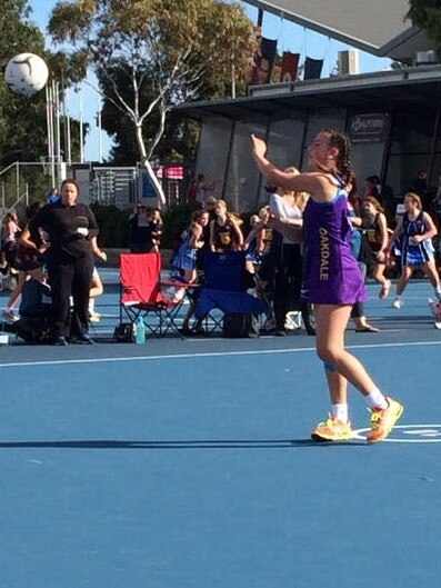 Charlotte Agostino in action for Oakdale. Picture: Supplied by the Agostino family