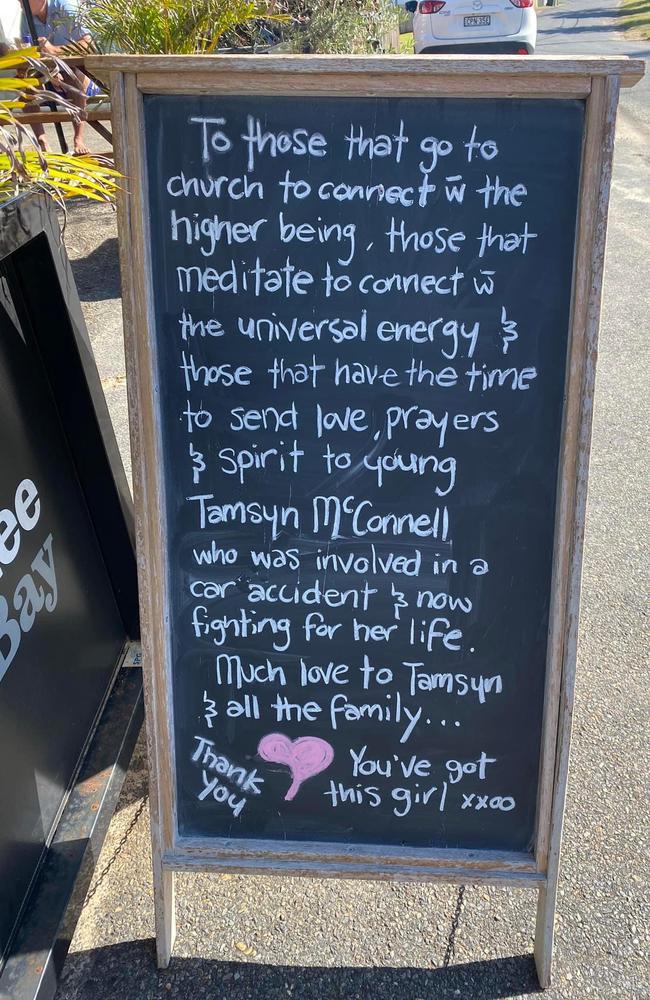 WooliWooli Cafe posted this message on its chalkboard. Picture: Facebook