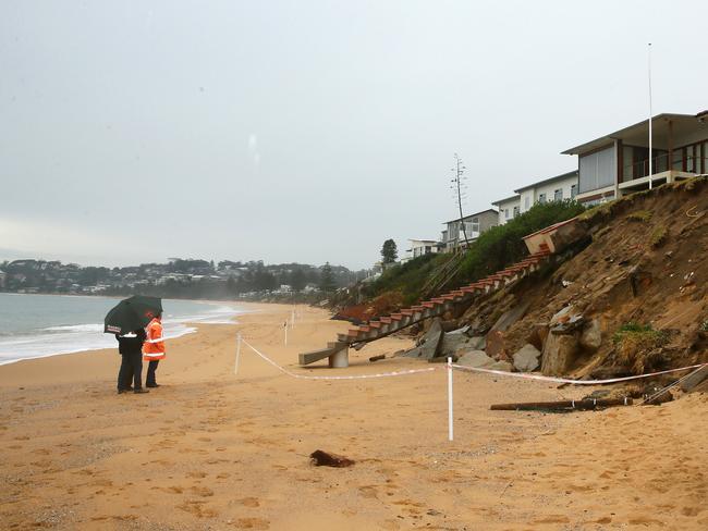 Wamberal beach front residents are facing ongoing erosion problems. Picture: Peter Clark