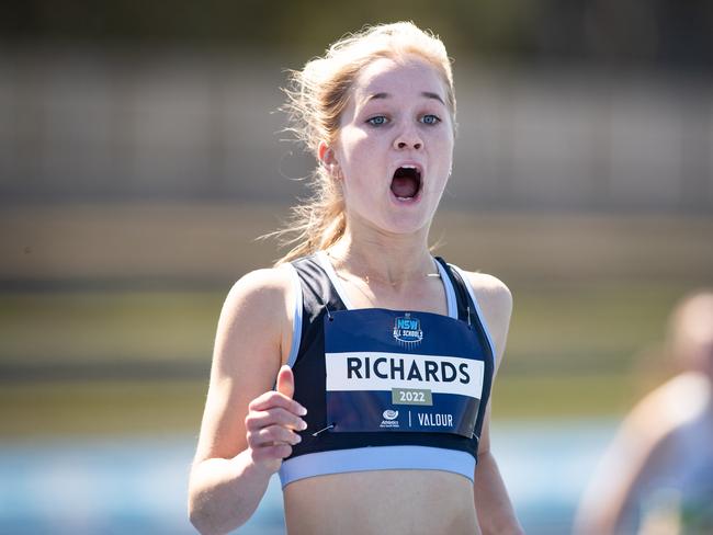 Alexandra Richards sprints her way to a heat win at the All Schools event. Picture: Julian Richards