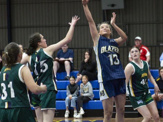 Maddison Egan enjoyed a standout game for Maryborough. Photo: Basketball Victoria.