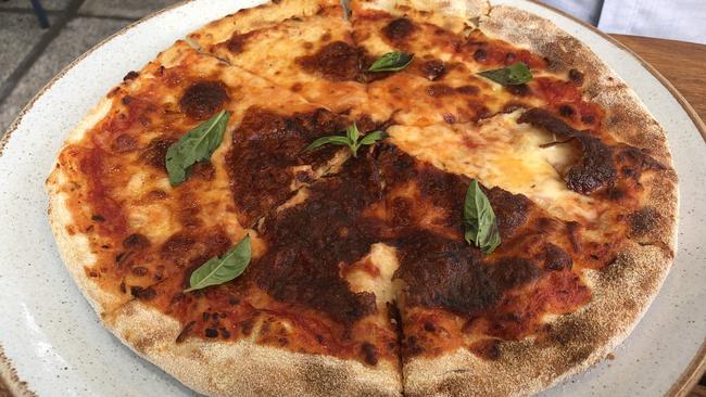 The margherita pizza at the Normanby Hotel, Brisbane