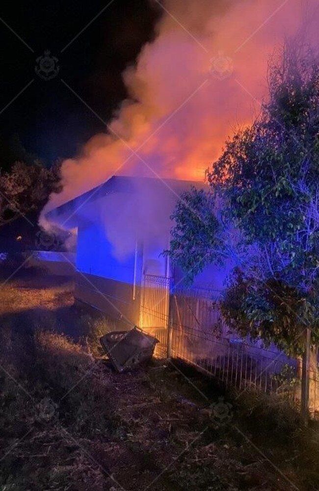 NT Police, Fire, and Emergency Services are investigating a structure fire that occurred at a residence on Kraegen Street in The Gap on May 12, 2023. Picture: PFES