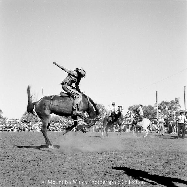 Photographs of the first Mount Isa Rodeo in September, 1959. Picture: Mount Isa Mines Photographic Collection.