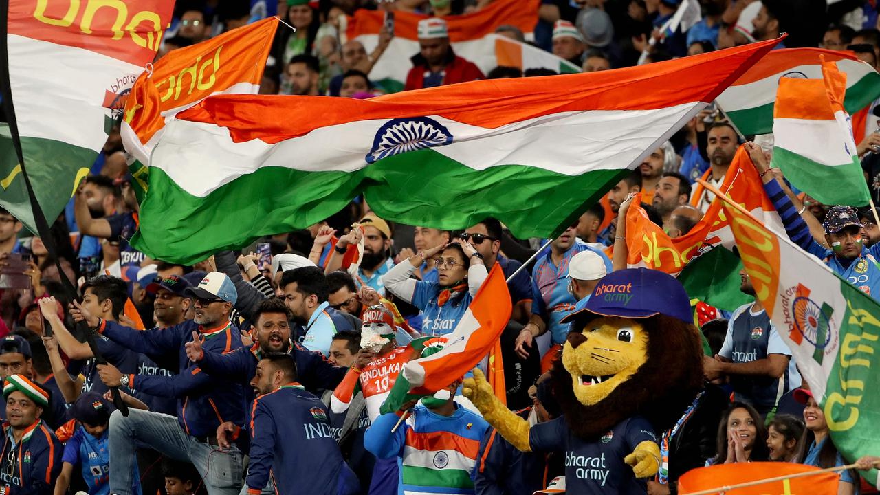 Indian fans would guarantee a monster crowd if they make the final. Picture: Surjeet Yadav / AFP