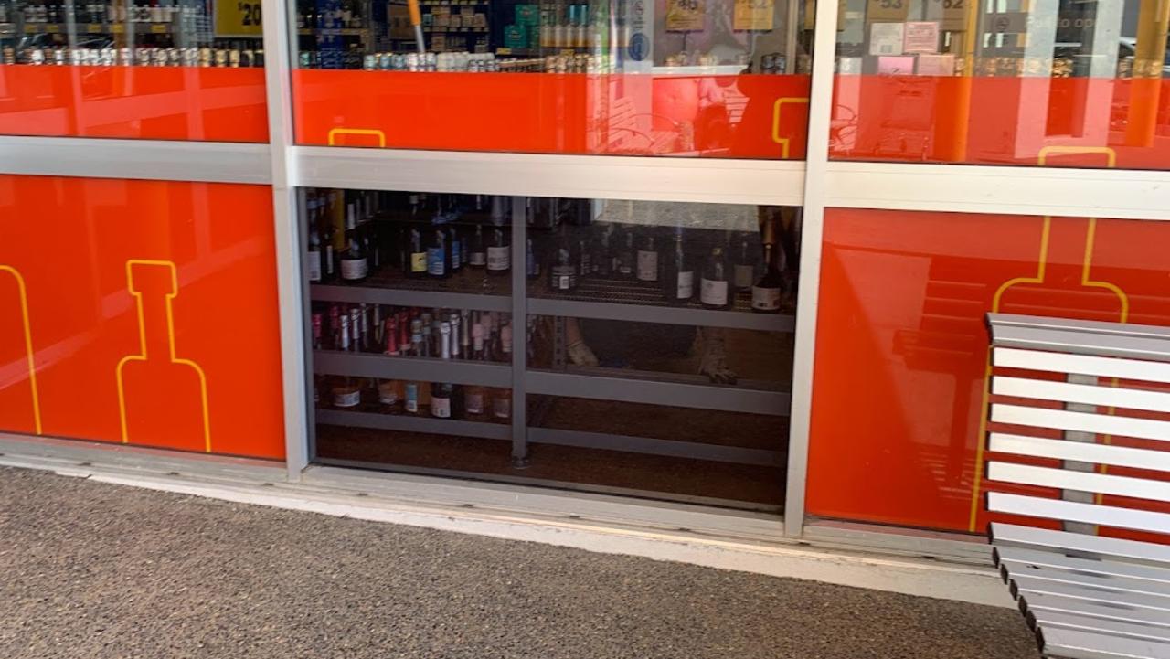 The glass panel has been replaced at Liquorland Allenstown where the offenders smashed it and stole some bottles of sparkling wine.