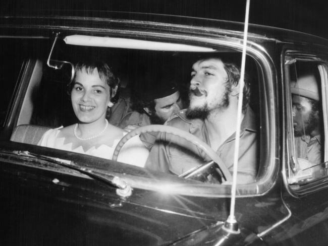 Guevara with his second wife, Aleida March, on their wedding day in Havana, on June 2, 1959. Picture: AFP