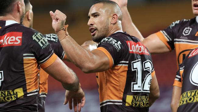 Jamil Hopoate could be squeezed out of the Broncos. Picture: Adam Head