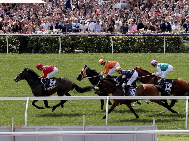 ESCAPE:  MELBOURNE, AUSTRALIA - NOVEMBER 06:  Kerrin Mcevoy rides Cross Counter to win race 7, the Lexus Melbourne Cup during Melbourne Cup Day at Flemington Racecourse on November 6, 2018 in Melbourne, Australia.  (Photo by Wayne Taylor/Getty Images for the VRC)  Picture: Getty