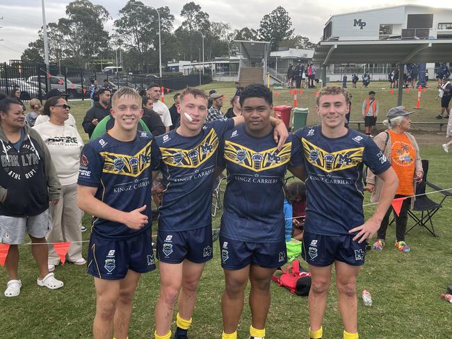 Mabel Park SHS players Lachlan, Ryan, Ocean and Jackson after their team finished second leading into the finals.