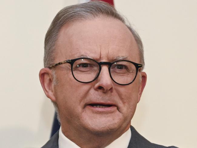 CANBERRA, Australia, NewsWire Photos. May 13, 2024: Australian Prime Minister Anthony Albanese addresses the Labor caucus at Parliament House in Canberra ahead of the 2024 Federal Budget. Picture: NCA NewsWire / Martin Ollman