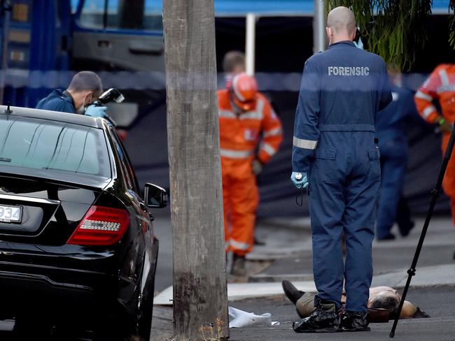 Joe Acquaro was found dead in St Phillip St in a targeted execution in Brunswick East. Picture: Nicole Garmston