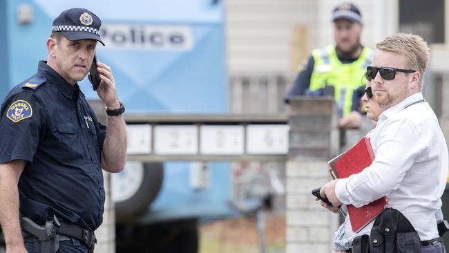 Deceased woman found at Walker Street, Sorell, police at the scene. Picture: Chris Kidd