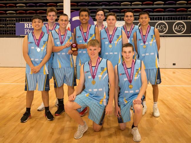 Southport State High School Vicki Wilson Cup boys division winners. Picture: Netball Queensland