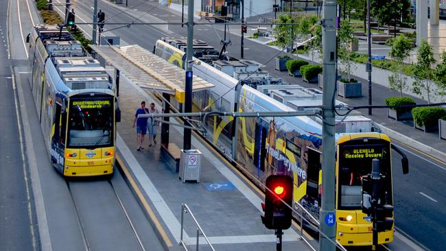 Adelaide’s trams arrived on time 95.8 per cent of the time in 2019. Picture: Naomi Jellicoe