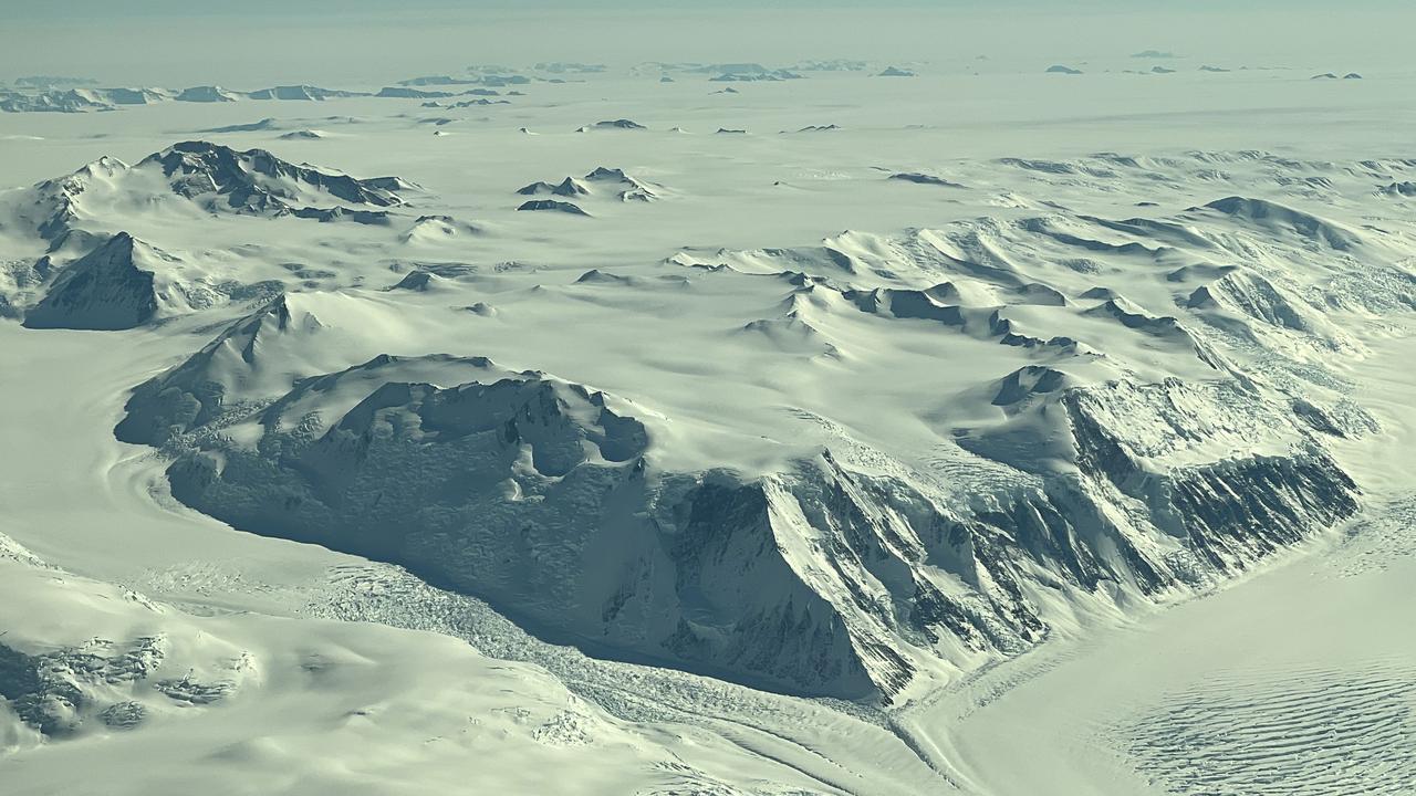 The whole flight over Antarctica was narrated by experts so passengers knew what they were looking at and could learn about the continent. Picture: Chantelle Francis / news.com.au