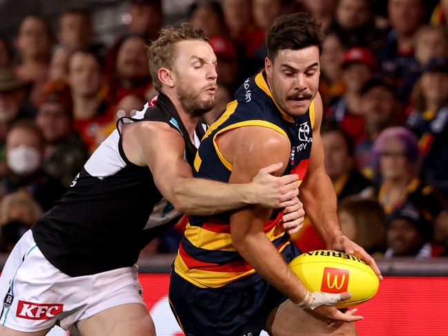 Friday night’s Showdown crowd did not top 40,000. Picture: AFL Photos/Getty Images