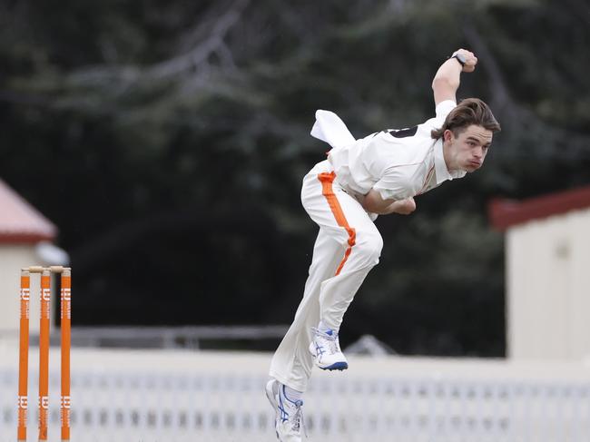 Aidan O'Connor bowling for Greater Northern Raiders this season. Picture: Nikki Davis-Jones