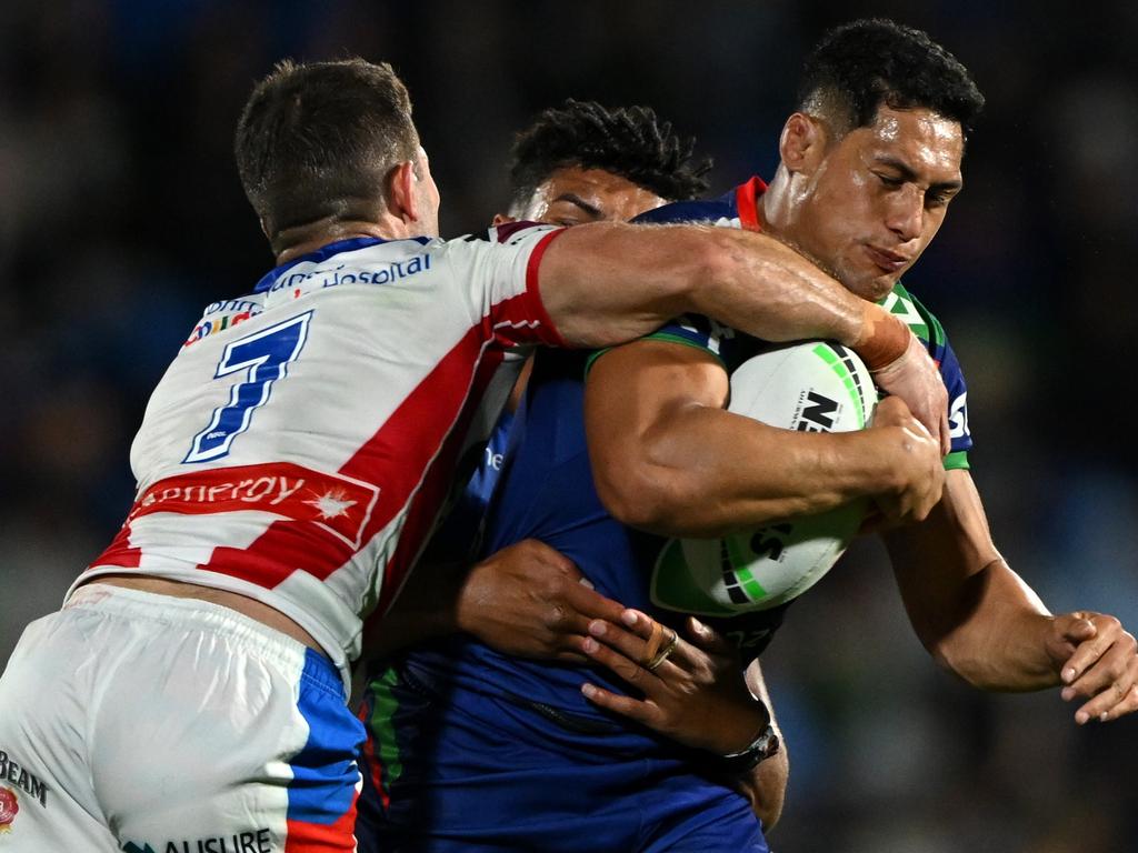 Donning the Warriors’ No. 1 jersey for the first time since July 2021, Tuivasa-Sheck was excellent. Picture: Hannah Peters/Getty Images